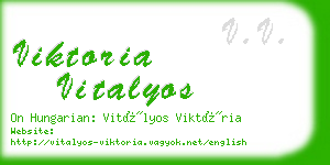 viktoria vitalyos business card